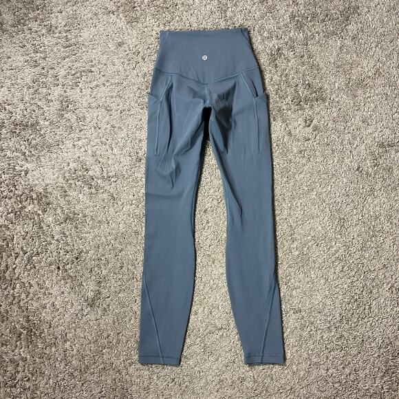 Lululemon Size 2 Align Pant High Rise with Pockets 25" Oil Grey - Picture 2 of 6
